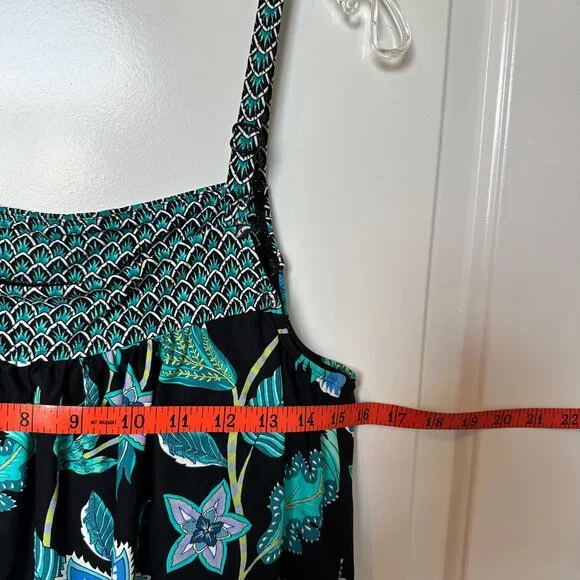 Beach House Tankini Swim Top Size 12 Adj Drawstring Hem Lined Bust Support - Picture 6 of 14